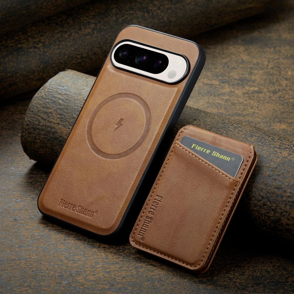 Google Pixel 9 Magnetic Wallet Case with Stand & Card Slots