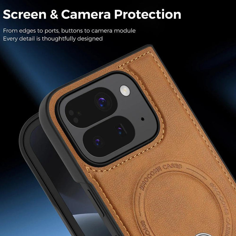Magnetic Leather Stand Case