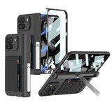 Google Pixel 9 Pro Fold Integrated Fold Hinge Card Slot Phone Case with Holder