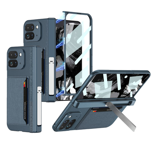 Integrated Fold Hinge Card Slot Phone Case with Holder