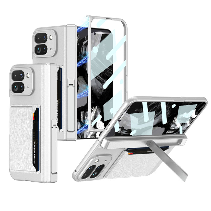 Integrated Fold Hinge Card Slot Phone Case with Holder