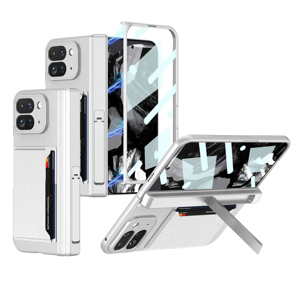 Google Pixel 9 Pro Fold Integrated Fold Hinge Card Slot Phone Case with Holder