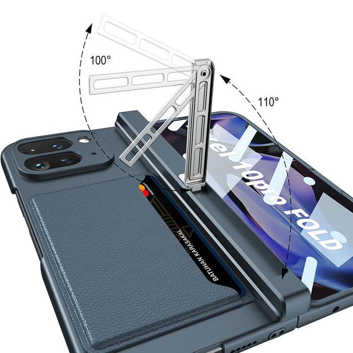 Integrated Fold Hinge Card Slot Phone Case with Holder