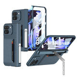 Google Pixel 10 Pro Fold Integrated Fold Hinge Card Slot Phone Case with Holder