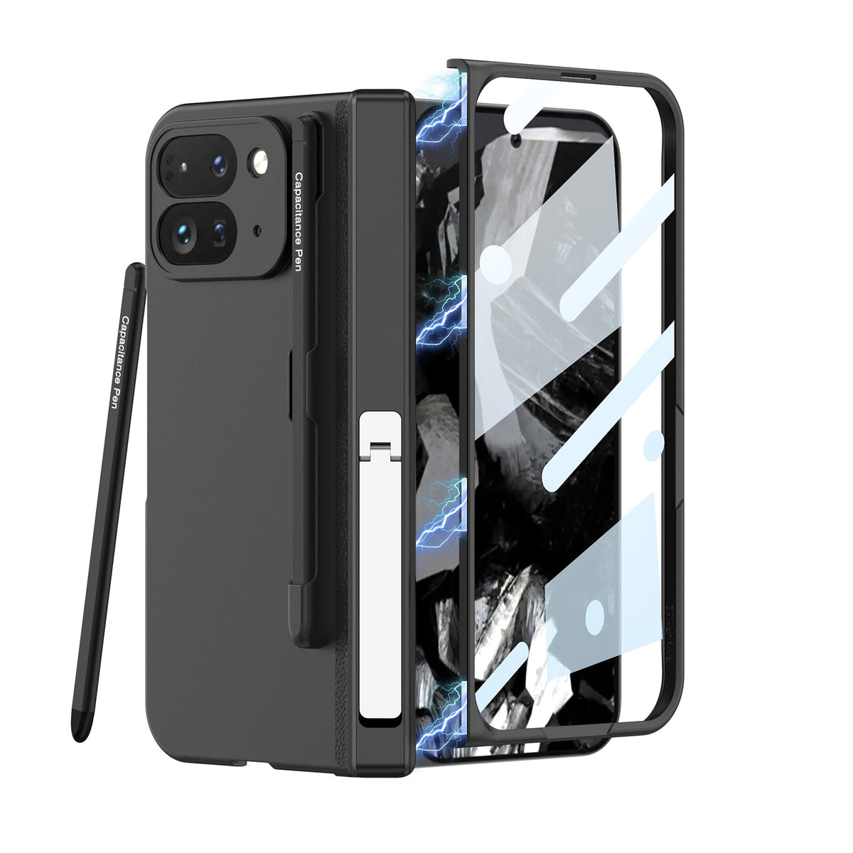 Google Pixel 9 Pro Fold Integrated Magnetic Full Coverage Flip Case