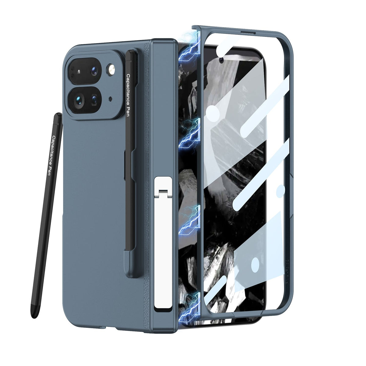 Google Pixel 9 Pro Fold Integrated Magnetic Full Coverage Flip Case