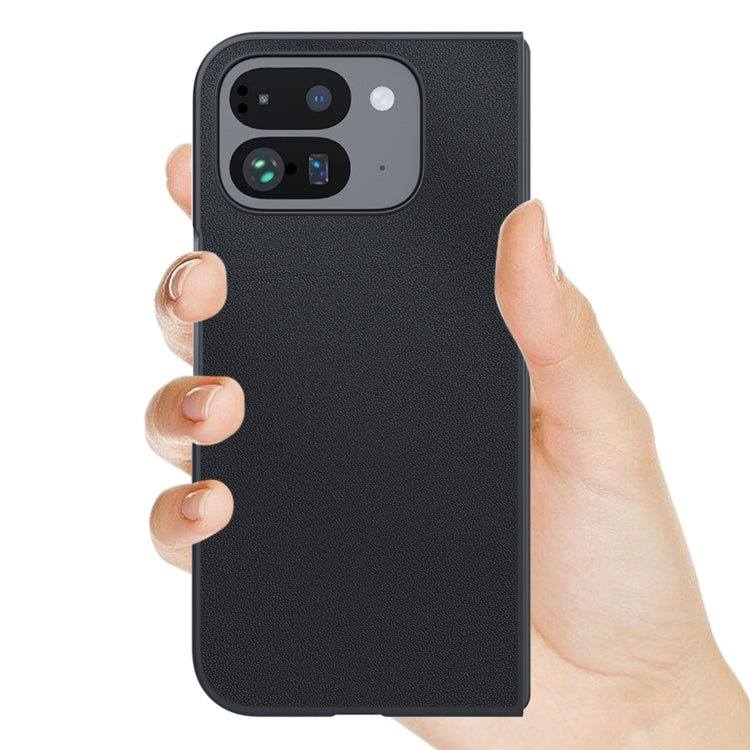 Google Pixel 9 Pro Fold Ultra Thin Plain Skin Leather Phone Case