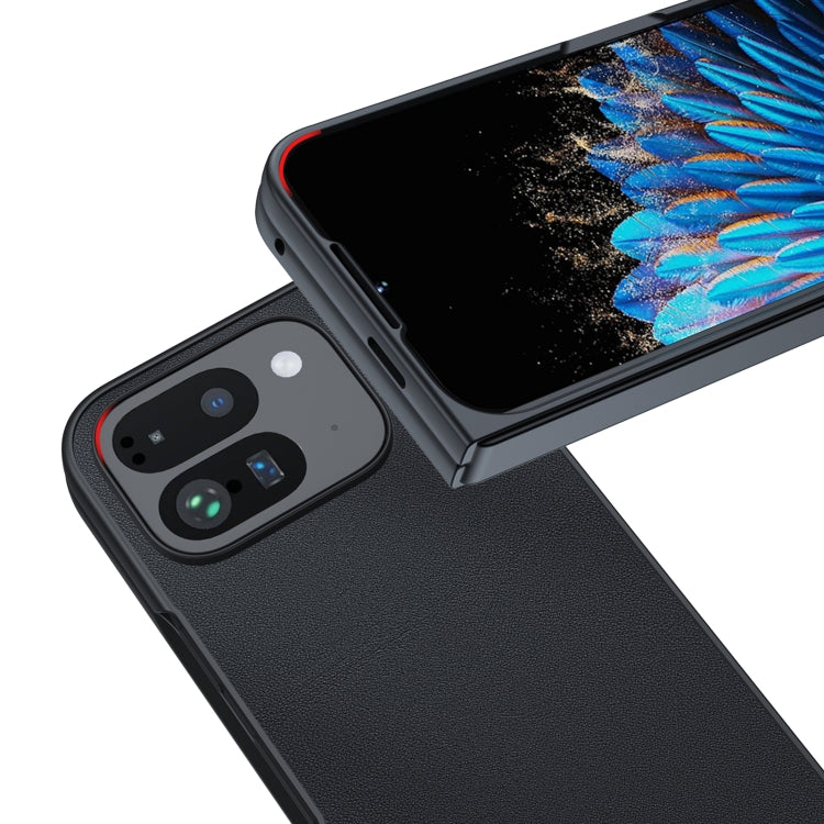 Google Pixel 9 Pro Fold Ultra Thin Plain Skin Leather Phone Case