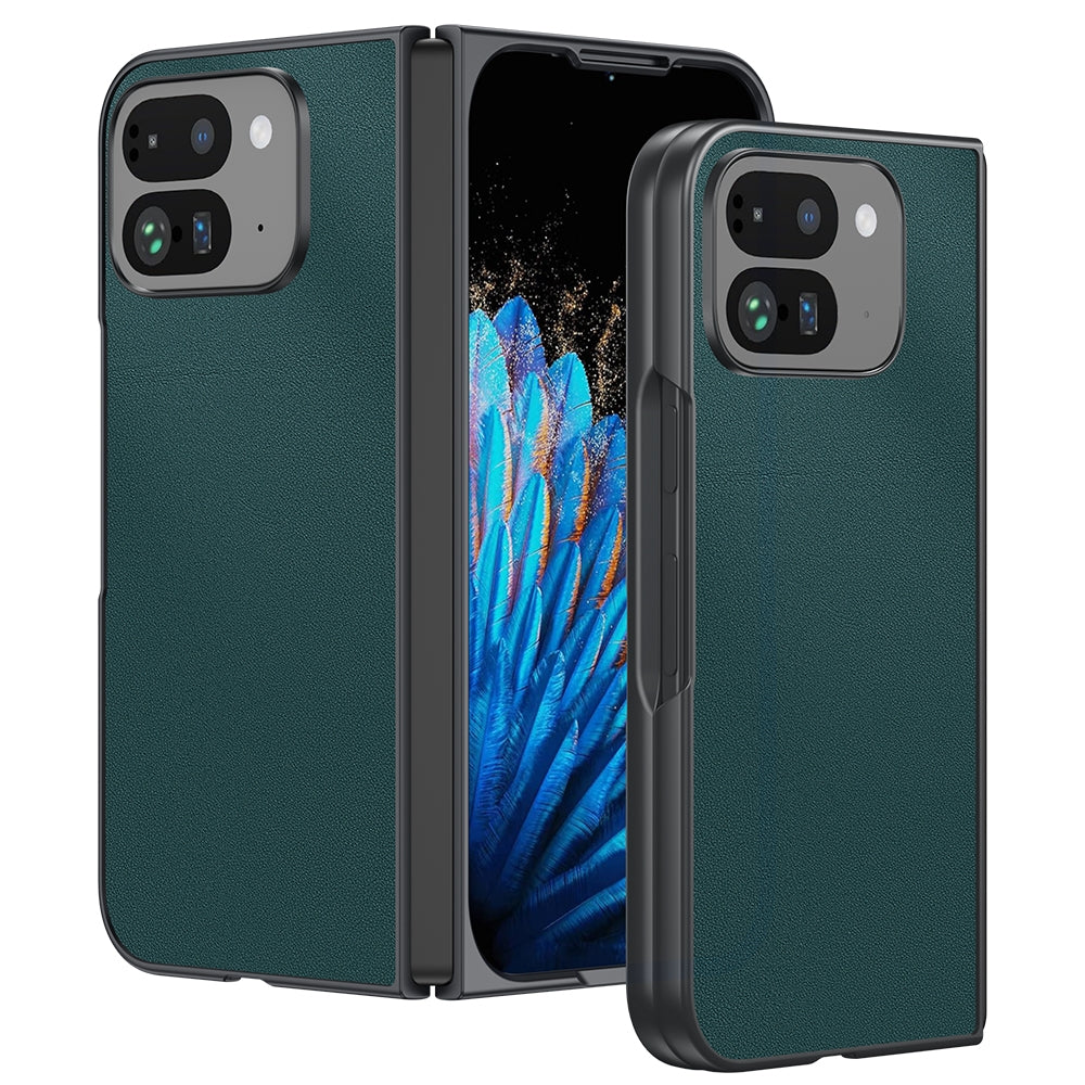 Google Pixel 9 Pro Fold Ultra Thin Plain Skin Leather Phone Case