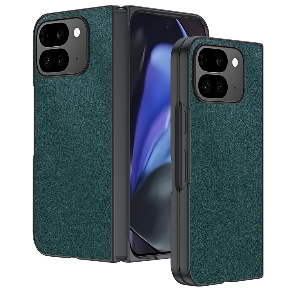Google Pixel 10 Pro Fold Ultra Thin Plain Skin Leather Phone Case