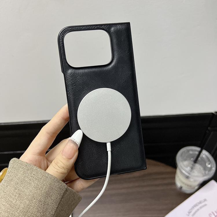 Google Pixel 9 Pro Fold Crazy Horse Leather MagSafe Magnetic Case