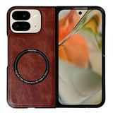 Google Pixel 9 Pro Fold Crazy Horse Leather MagSafe Magnetic Case