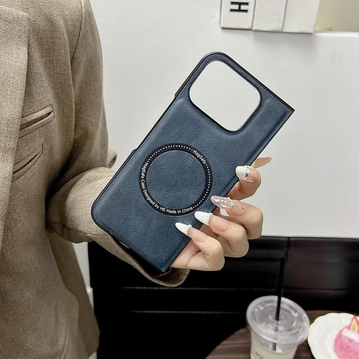 Crazy Horse Leather MagSafe Magnetic Case