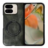 Google Pixel 9 Pro Fold Crazy Horse Leather MagSafe Magnetic Case