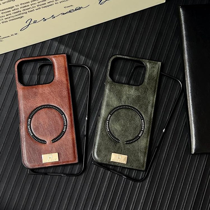 Crazy Horse Leather MagSafe Magnetic Case