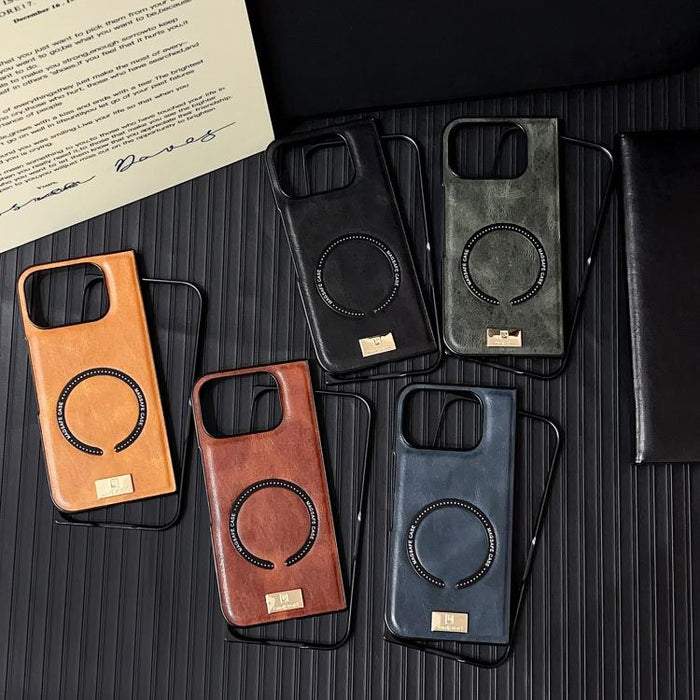 Crazy Horse Leather MagSafe Magnetic Case