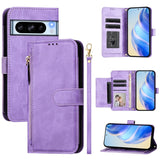 Google Pixel 8 Pro Multi-Card Slots Zipper Wallet Leather Case