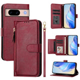 Google Pixel 8a Multi-Card Slots Zipper Wallet Leather Case