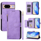 Google Pixel 8a Multi-Card Slots Zipper Wallet Leather Case