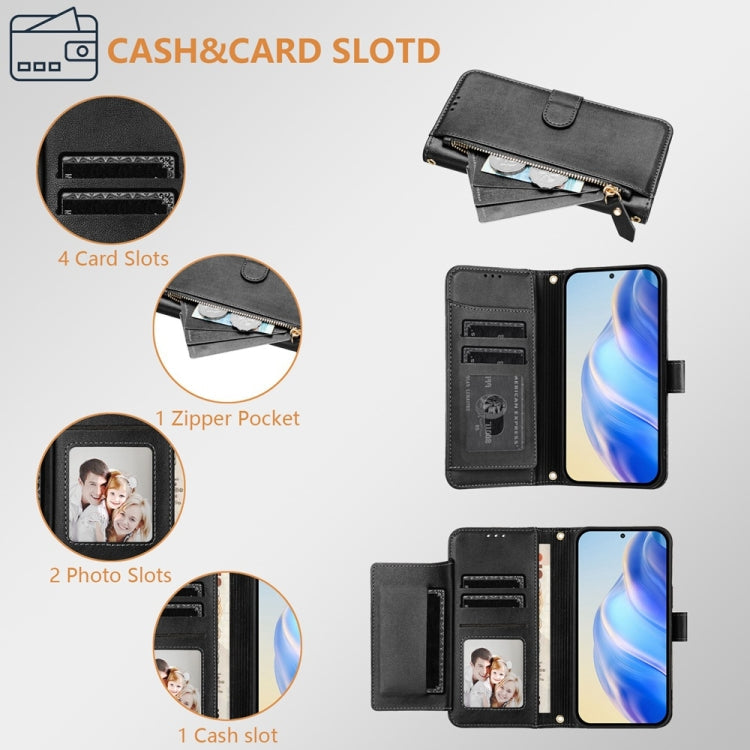 Google Pixel 10 Multi-Card Slots Zipper Wallet Leather Case