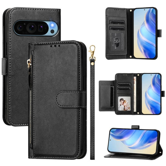 Google Pixel 10 Multi-Card Slots Zipper Wallet Leather Case