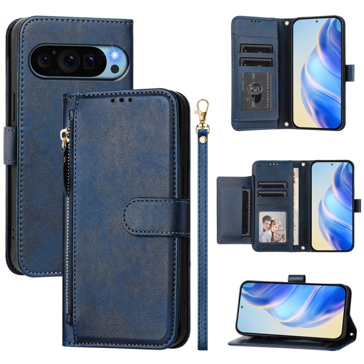 Google Pixel 10 Pro XL Multi-Card Slots Zipper Wallet Leather Case