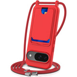 Google Pixel 9 Crossbody Card Holder Case with Lanyard