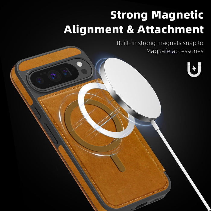 Magnetic Flip Wallet Case with Card Slots