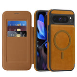 Google Pixel 10 Pro Magnetic Flip Wallet Case with Card Slots