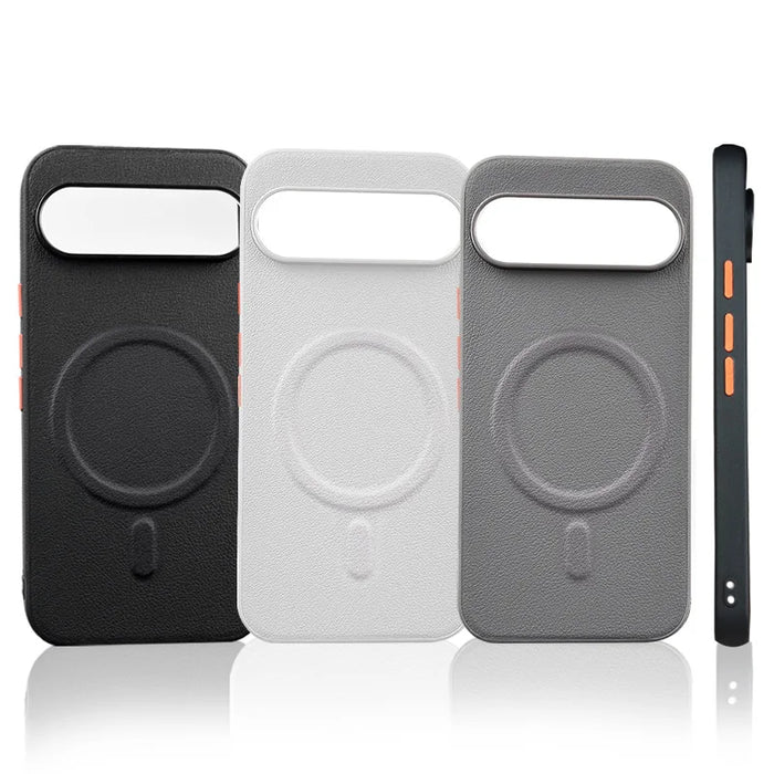 Magnetic Plain Leather Protective Shell Case