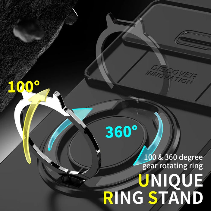 Magnetic Ring Armor Case with Kickstand