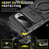 Google Pixel 11 Pro Magnetic Ring Armor Case with Kickstand