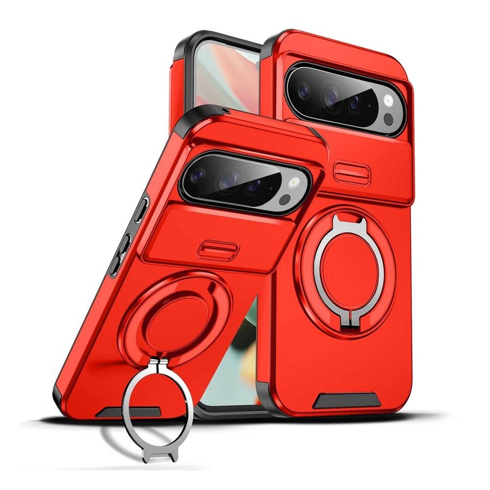 Google Pixel 9 Magnetic Ring Armor Case with Kickstand