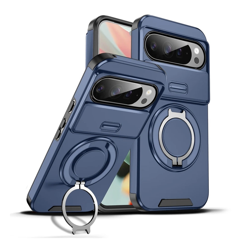 Google Pixel 11 Pro Magnetic Ring Armor Case with Kickstand