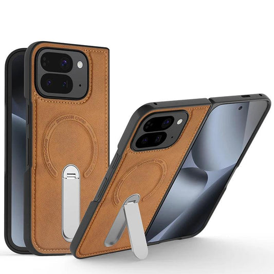 Magnetic Leather Stand Case