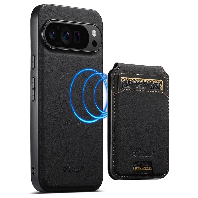 Google Pixel 9 MagSafe Wireless Charging Wallet Leather Case