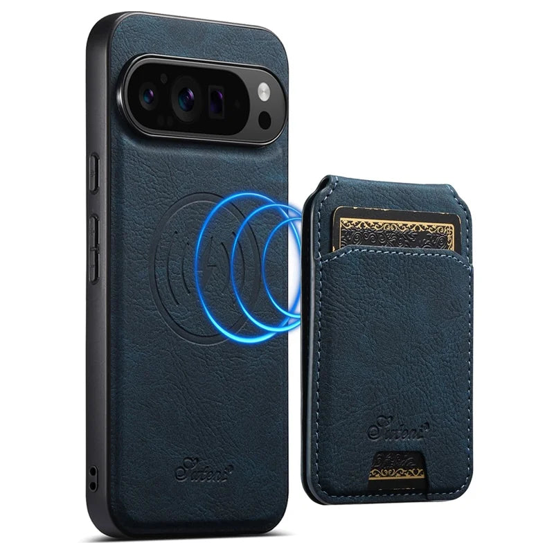 Google Pixel 10 Pro XL MagSafe Wireless Charging Wallet Leather Case