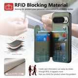 Google Pixel 9 Pro RFID Blocking Ring Stand Card Case
