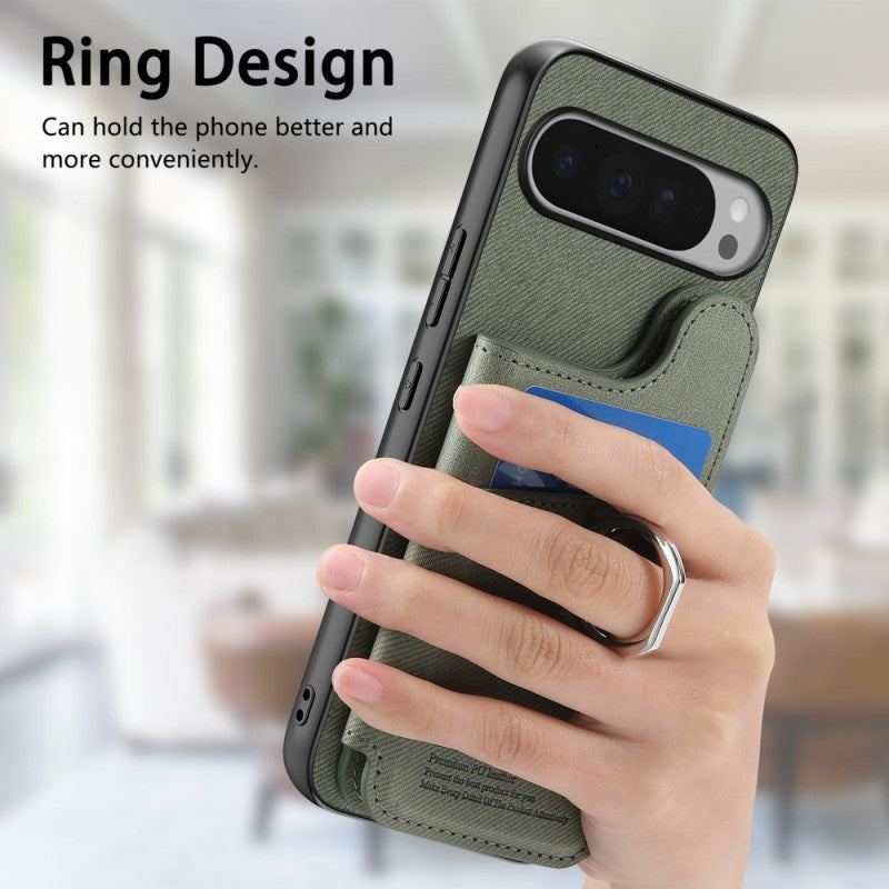Google Pixel 8 RFID Blocking Ring Stand Card Case