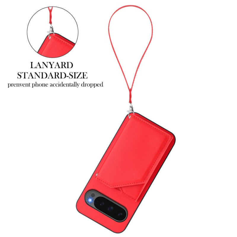 Multi-Card Wallet Stand Wrist Strap Case