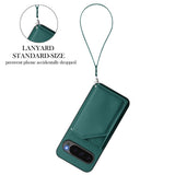 Google Pixel 8a Multi-Card Wallet Stand Wrist Strap Case
