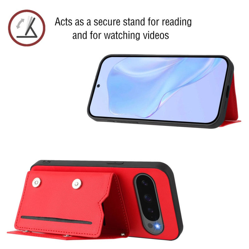 Multi-Card Wallet Stand Wrist Strap Case