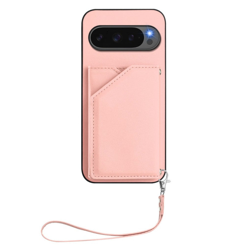 Google Pixel 8a Multi-Card Wallet Stand Wrist Strap Case