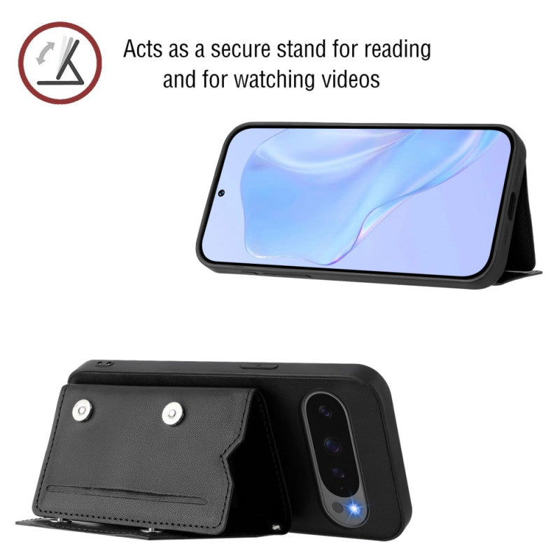 Multi-Card Wallet Stand Wrist Strap Case