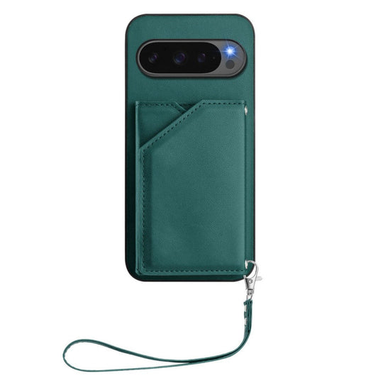 Google Pixel 8a Multi-Card Wallet Stand Wrist Strap Case