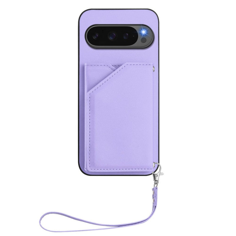 Google Pixel 10 Multi-Card Wallet Stand Wrist Strap Case