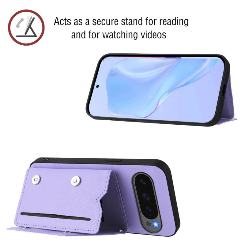 Multi-Card Wallet Stand Wrist Strap Case