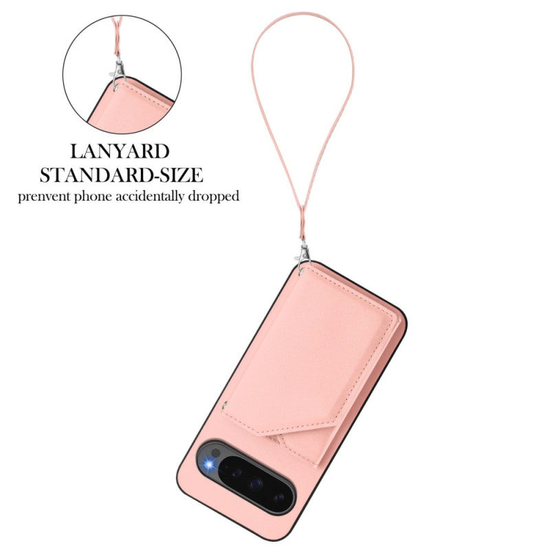 Multi-Card Wallet Stand Wrist Strap Case