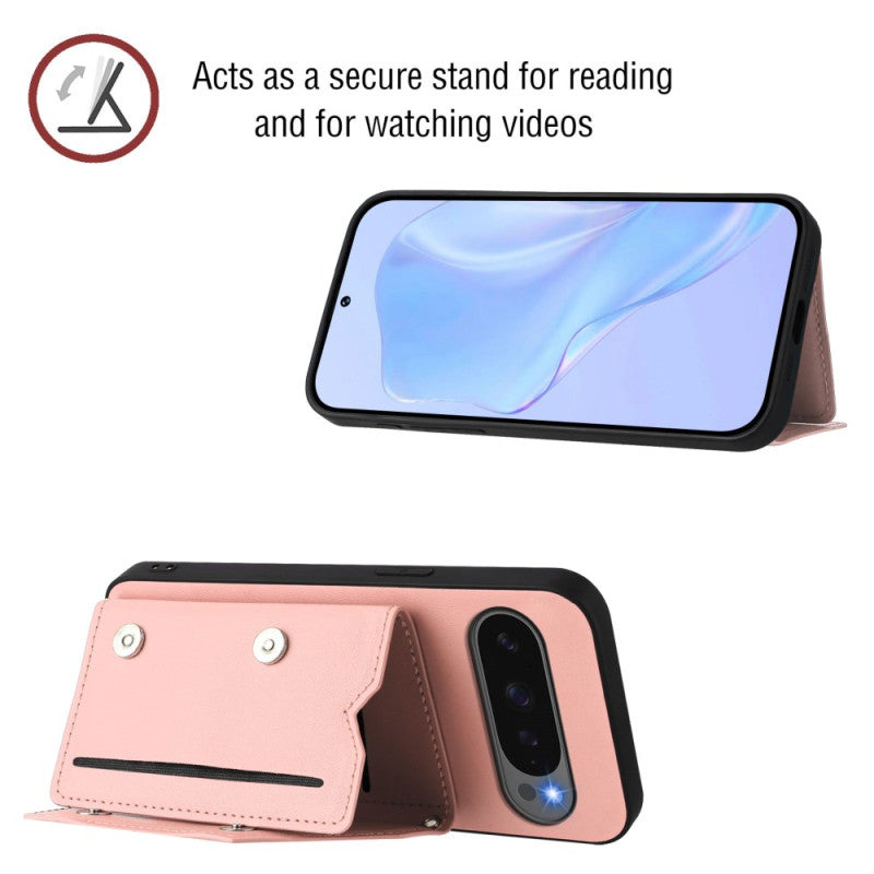 Multi-Card Wallet Stand Wrist Strap Case