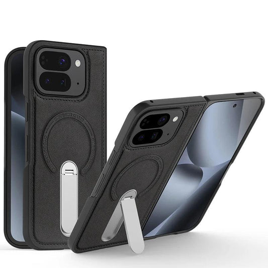 Magnetic Leather Stand Case